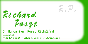 richard poszt business card